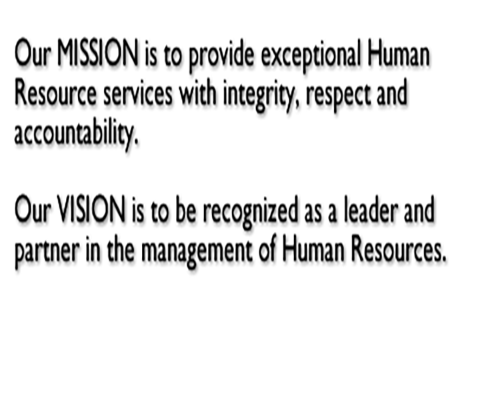 HR Mission Statement